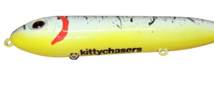 chartreuse splash back Kitty Chaser 4 inch Rattling Line Float