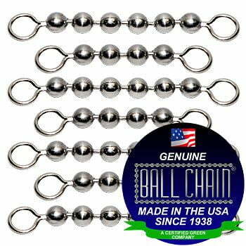 silver Ball Chain Swivels that keep you fishing line from tangling