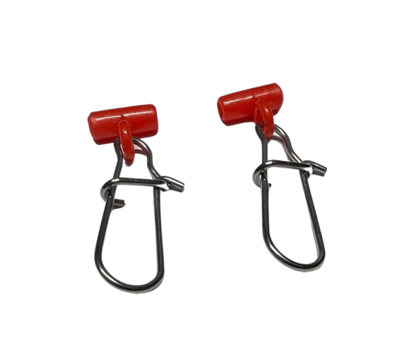 catfish evolution #6 sinker sliders red with #6 stainless duo lock clip